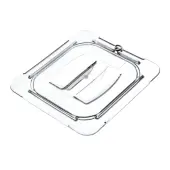 StorPlus 1/6-Size Plastic Handled Lids, 7/8""H x 6 3/8""W x 6 3/4""D, Clear, Pack Of 6