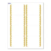 Avery® Adhesive Name Badges, S00-EY3-PRFNB10, Rectangle, 2-1/3"" x 3-3/8"", Matte White, Preprinted Gold Dots Edge Design, Pack Of 80