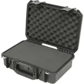 SKB Cases iSeries Protective Case With Cubed Foam And Snap-Down Handle, 16""H x 10""W x 7""D, Black