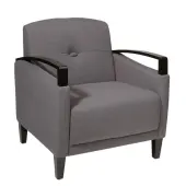Ave Six Main Street Woven Arm Chair, Charcoal/Espresso