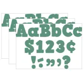 Teacher Created Resources 4"" Letters, Eucalyptus Green Bold Block, 230 Letters Per Pack, Set Of 3 Packs