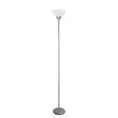 Simple Designs Light Stick Torchiere Floor Lamp, 71 1/4""H, Clear Shade/Silver Base