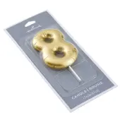 Hallmark ""8"" Metallic Gold Balloon Candle