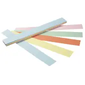 Pacon® Kaleidoscope Tag Sentence Strips, 3"" x 24"", 1 1/2"" Ruled, Assorted Soft Colors, Pack Of 100
