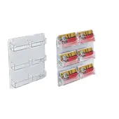 Azar Displays Business And Gift Card Holders, 6 Pockets, Wall Mount, 8.5""H x 8.5""W, Clear, Pack Of 2