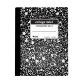 C-Line Narrow Rule Composition Notebooks, 7-1/2"" x 9-3/4"", 100 Sheets, Black Marble, Pack Of 12 Notebooks