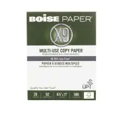 Boise® X-9® Multi-Use Printer & Copy Paper, 10 Reams, White, Letter (8.5"" x 11""), 5000 Sheets Per Case, FSC® Certified, 20 Lb, 92 Brightness