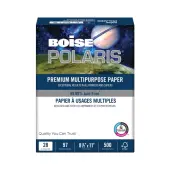 Boise® POLARIS® Premium Multi-Use Printer & Copy Paper, 1 Ream, White, Letter (8.5"" x 11""), 500 Sheets Per Ream, 28 Lb, 92 Brightness, FSC® Certified