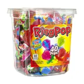 Ring Pop Candy, 0.5 Oz, Assorted Flavors, Pack Of 40