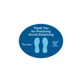 Custom Full-Color Removable Floor Decal, Oval, 8-1/2"" x 11""