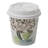 Dixie® PerfecTouch® Hot Cups And Lids, 10 Oz., White, Pack Of 50