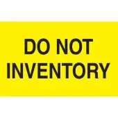 Tape Logic Preprinted Special Handling Labels, DL2281, ""Do Not Inventory"", 5"" x 3"", Bright Yellow, Roll Of 500