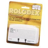 Rolodex® Card File Refills, Ruled, 2 1/4"" x 4"", White, Pack Of 100