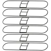 Alpine Dust Mop Frames, 24"", Black, Pack Of 6 Frames