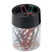 Office Depot® Brand Large Clip Dispenser, Black/Clear