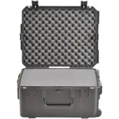 SKB Cases iSeries Protective Case With Layered Cubed Foam And In-Line Skate Wheels, 21-7/8""H x 16-7/8""W x 10-3/8""D, Black