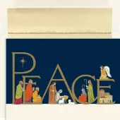 Great Papers! Holiday Greeting Cards, Peaceful Night, 7/8""W x 5 5/8""H, Pack Of 16