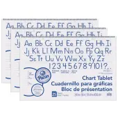 Pacon® Chart Tablets, Manuscript Cover, 24"" x 16"", 1-1/2"" Ruled, White, 25 Sheets Per Tablet, Pack Of 3 Tablets