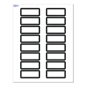 Avery® Print-To-The-Edge Labels & Sure Feed®, S00-D29-PRWMP10, 1"" x 2-5/8"", Matte White, Preprinted Double Black Border Design, Pack Of 160