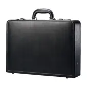Samsonite® Bonded Leather Attach? Case, 13""H x 17.9""W x 4 1/4""D, Black