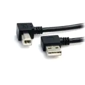 StarTech.com 3 ft A Right Angle to B Right Angle USB Cable - M/M - Connect USB 2.0 peripherals to your computer,  - USB2HAB2RA3