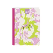 Norma Kiut Composition Notebook, 10-1/2"" x 7-1/2"", 1 Subject, College Ruled, 200 Sheets, Green/Pink/Violet/White