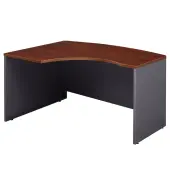 Bush Business Furniture Series C Components 60""W L-Shaped Left-Handed Corner Desk, Hansen Cherry, Standard Delivery