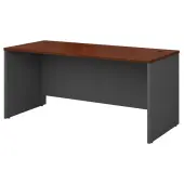Bush Business Furniture Components Office Desk 66""W x 30""D, Hansen Cherry/Graphite Gray, Standard Delivery