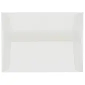 JAM Paper® Booklet Invitation Envelopes, A6, Gummed Seal, Clear Translucent, Pack Of 25
