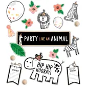 Schoolgirl Style Simply Safari Birthday Bulletin Board Set, Set Of 76 Pieces