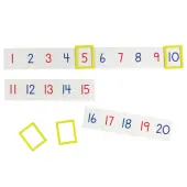 Learning Resources® Magnetic Number Line Set, 2 1/4"" x 9 1/2"", Multicolor, Pre-K - Grade 2