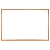 Ghent Melamine Dry-Erase Whiteboard, 24"" x 36"", Wood Frame With Brown Finish