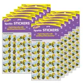 Trend Sparkle Stickers, Buzzing Bumblebees, 72 Stickers Per Pack, Set Of 12 Packs