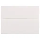JAM Paper® Booklet Invitation Envelopes, A6, Gummed Seal, Strathmore, Bright White Laid, Pack Of 25