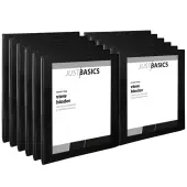 Just Basics® View 3-Ring Binder, 1/2"" Round Rings, Black, Pack Of 12