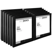 Just Basics® View 3-Ring Binder, 1"" Round Rings, Black, Pack Of 12