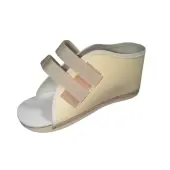 Medline Hook-And-Loop Vinyl Post-Op Shoe, Men's, Medium, Beige