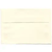 JAM Paper® Booklet Envelopes (Strathmore Paper), #4 Bar (A1), Gummed Seal, Strathmore Natural White Laid, Pack Of 25