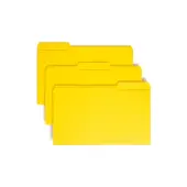Smead® Color File Folders, Legal Size, 1/3 Cut, Yellow, Box Of 100