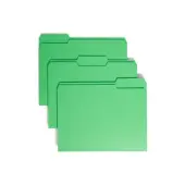 Smead® Color File Folders, Letter Size, 1/3 Cut, Green, Box Of 100 (12143)