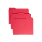 Smead® Color File Folders, Letter Size, 1/3 Cut, Red, Box Of 100 (12743)