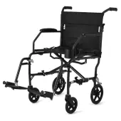 Medline Ultralight Transport Chair, Black
