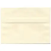 JAM Paper® Booklet Invitation Envelopes, A7, Gummed Seal, 30% Recycled, Strathmore Natural White, Pack Of 25