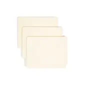Smead® End-Tab Folders With Fastener, 8 1/2"" x 11"", Letter, Manila, Box of 50 (34115)