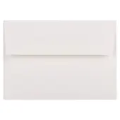 JAM Paper® Booklet Envelopes (Strathmore Paper), #4 Bar (A1), Gummed Seal, Strathmore Bright White Wove, Pack Of 25