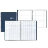 House Of Doolittle Combination Lesson Planner And Class Record Books, 100% Recycled, FSC Certified, Blue, Pack Of 2