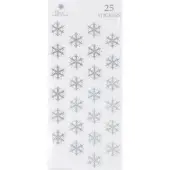 Great Papers! Holiday Foil Seals, 1"", Silver Foil, Silver Flakes, Pack Of 50