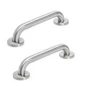 Alpine Stainless-Steel Safety Grab Bars, 36"" x 1-1/4"", Silver, Pack Of 2 Bars