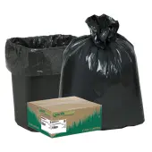 Webster® EarthSense® 0.65 mil Trash Bags, 10 gal, 24""H x 23""W, 75% Recycled, Black, 500 Bags