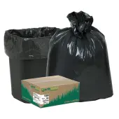 Webster® EarthSense® 0.65 mil Trash Bags, 16 gal, 24""H x 31""W, 75% Recycled, Black, 500 Bags